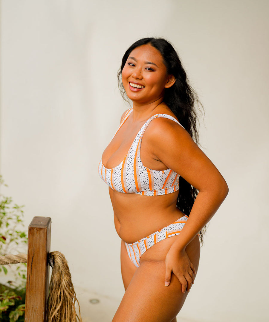 Risa Top - Papaya Stripe